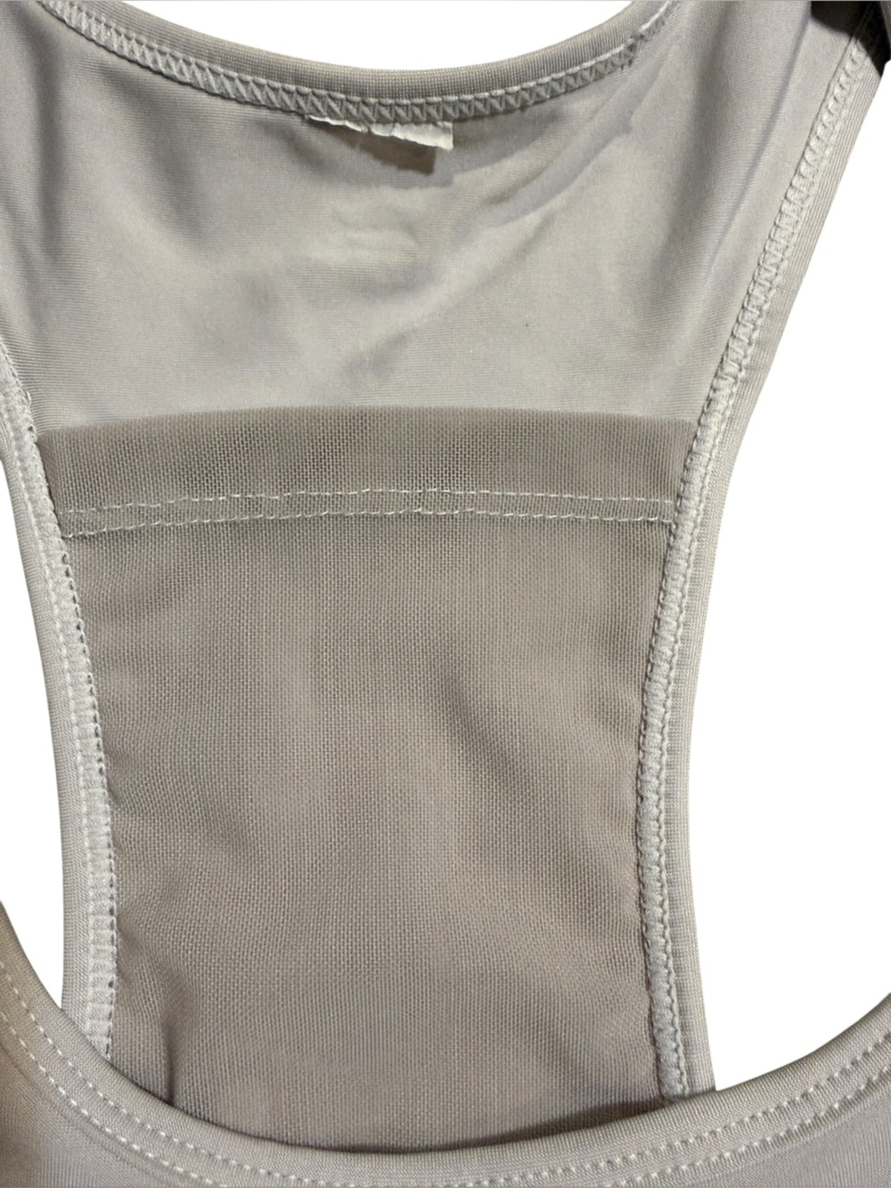 Fabletics Large White Racerback Sports Bra - Picture 2 of 4
